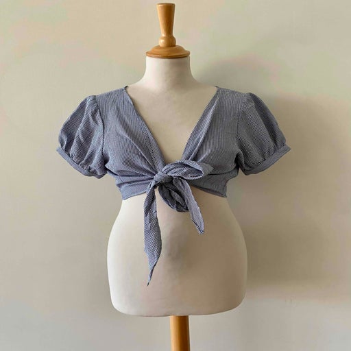 Crop top vichy à nouer