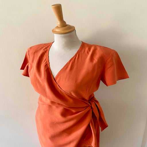 Robe portefeuille en soie