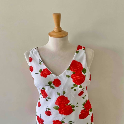 Robe midi à fleurs
