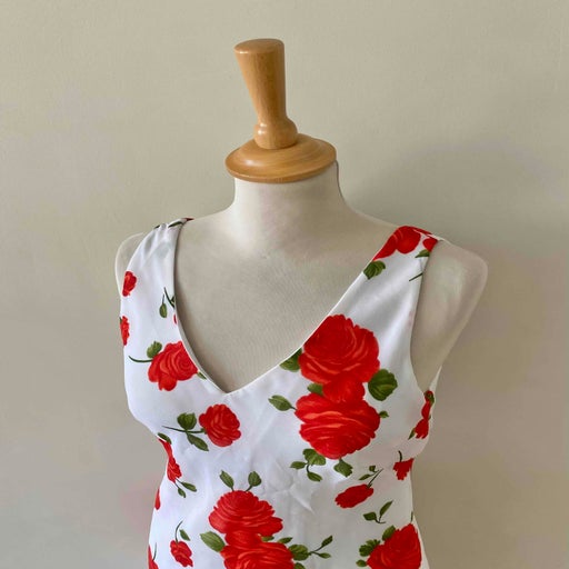 Robe midi à fleurs