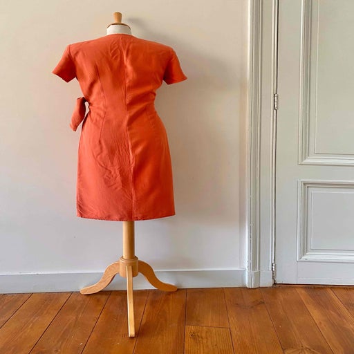 Robe portefeuille en soie