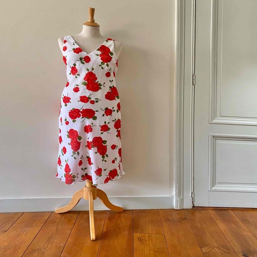 Robe midi à fleurs