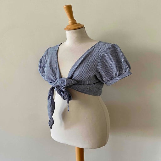 Crop top vichy à nouer