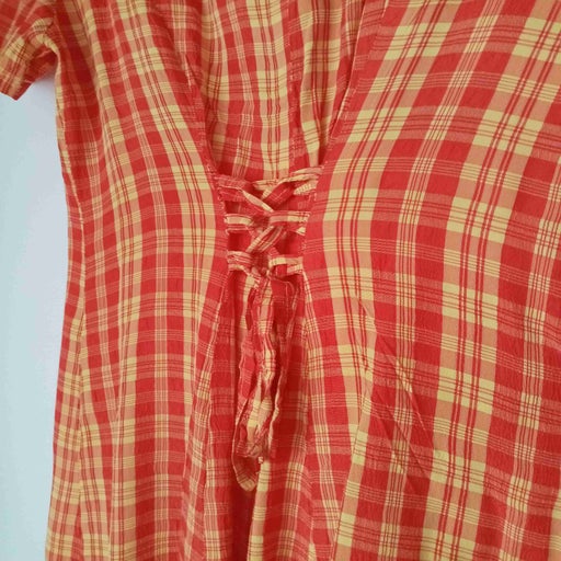 Checked long dress