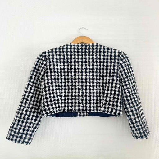 Veste courte pied de poule