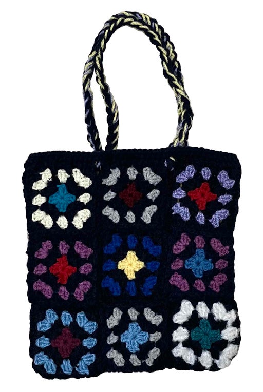Knitted crochet bag