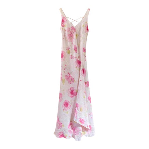 Robe dos nu en lin blanc