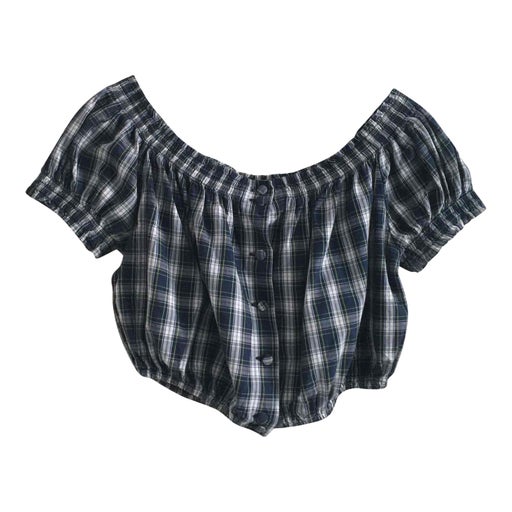 Checked crop top