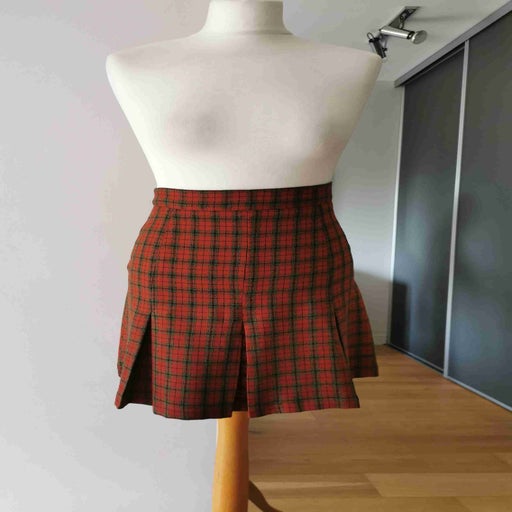 Wool mini skirt