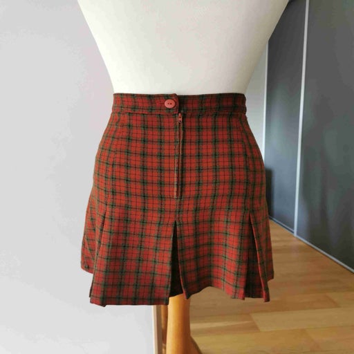 Wool mini skirt