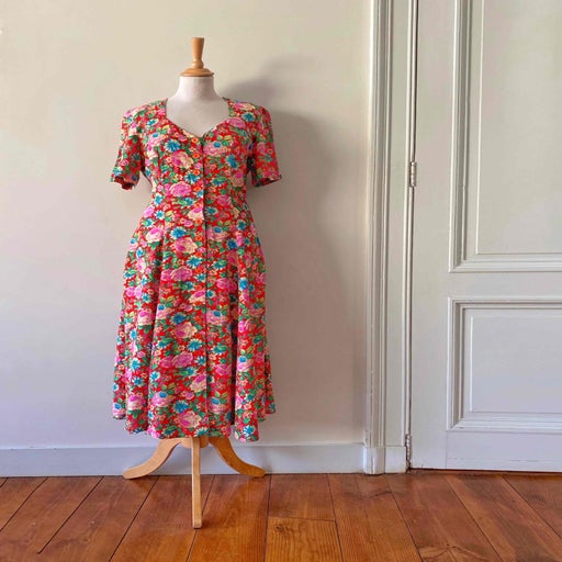 Robe longue à fleurs