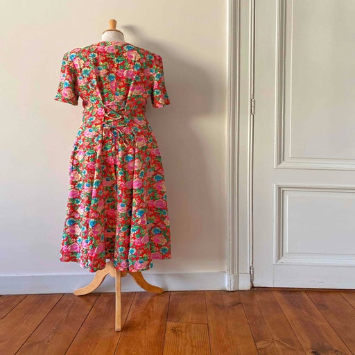 Robe longue à fleurs