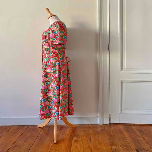 Robe longue à fleurs