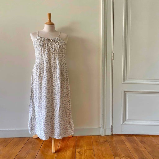 Robe longue à fleurs