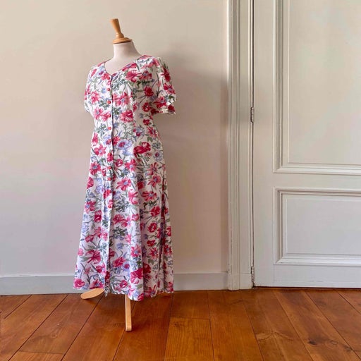 Robe longue à fleurs