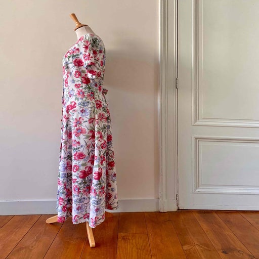 Robe longue à fleurs