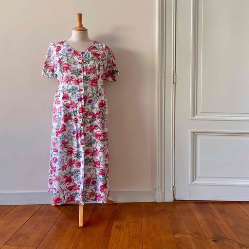 Robe longue à fleurs