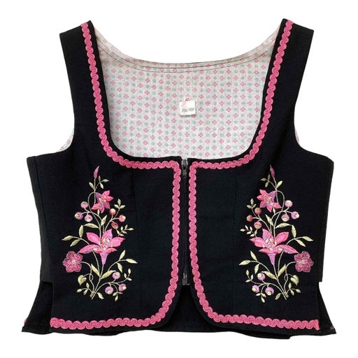 Gilet sans manches brodé