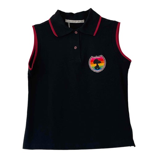Polo sans manches en coton