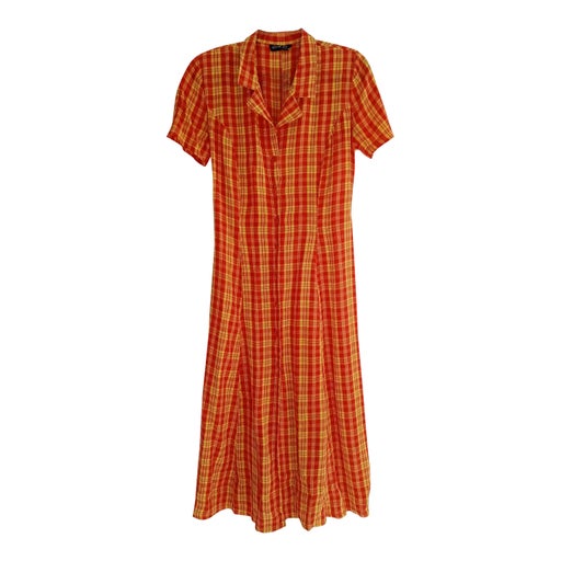 Robe longue à carreaux