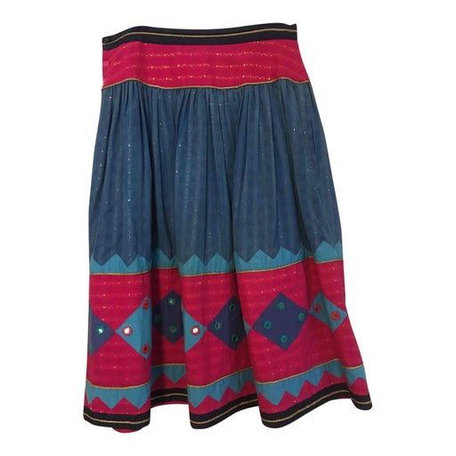 Cotton midi skirt