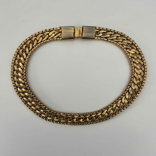 Gold metal necklace