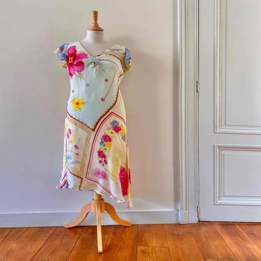 Robe midi patchwork