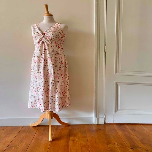 Robe midi en soie