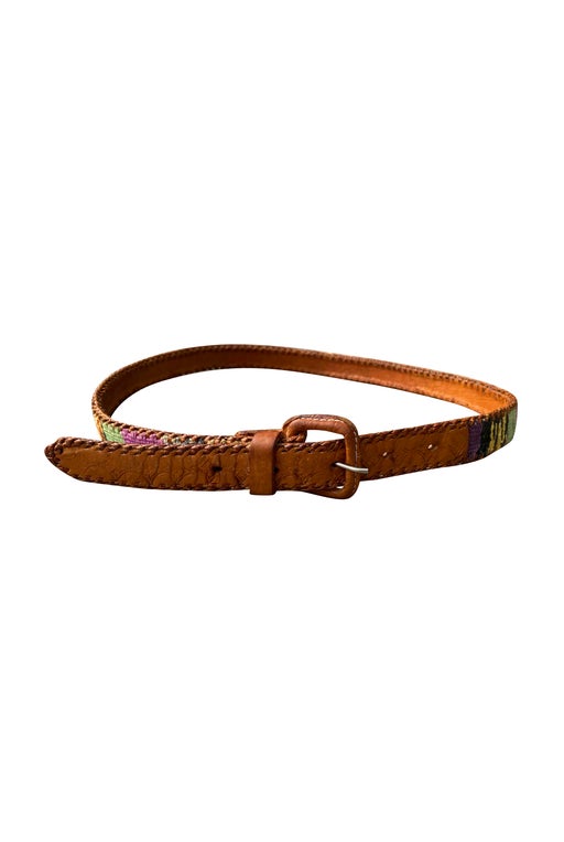 Leather and cotton belt