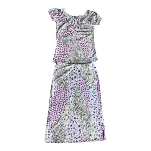 Leopard floral set
