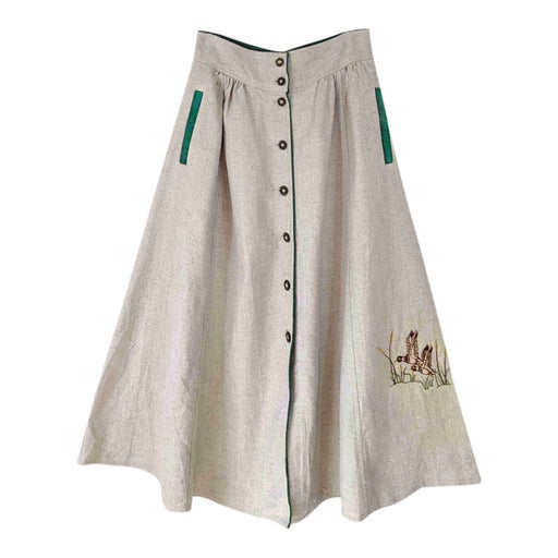 Linen and cotton skirt