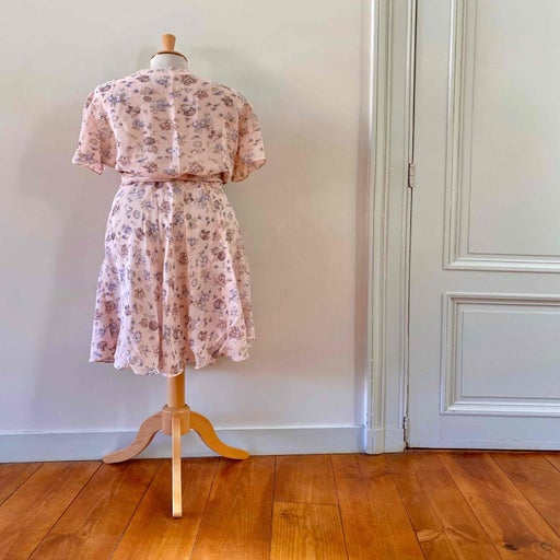 Robe portefeuille à fleurs