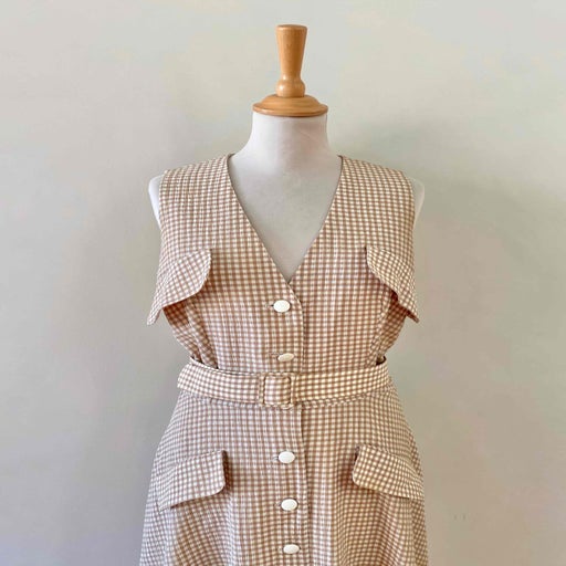 Long gingham dress