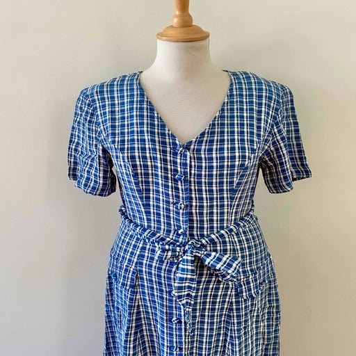 Robe longue vichy