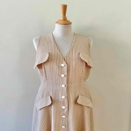 Long gingham dress