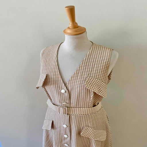 Long gingham dress