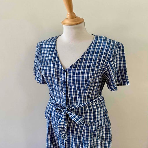 Robe longue vichy