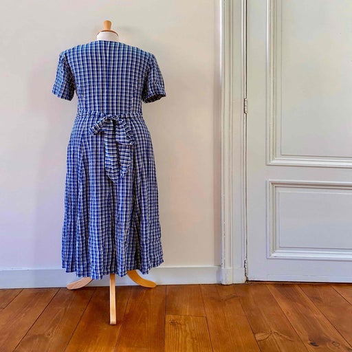 Robe longue vichy