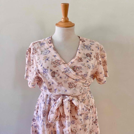 Robe portefeuille à fleurs