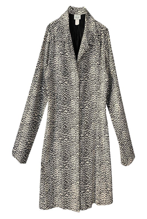 Leopard cotton blazer