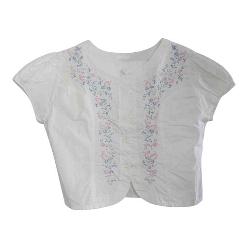 Embroidered cotton blouse