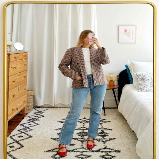 Blazer à carreaux