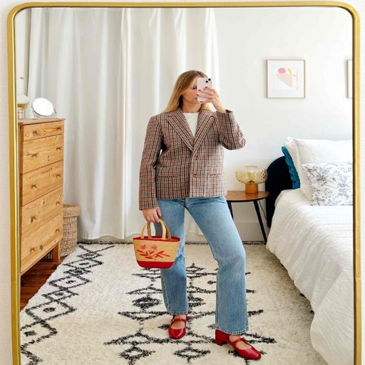 Blazer à carreaux