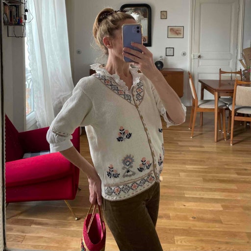 Embroidered cardigan