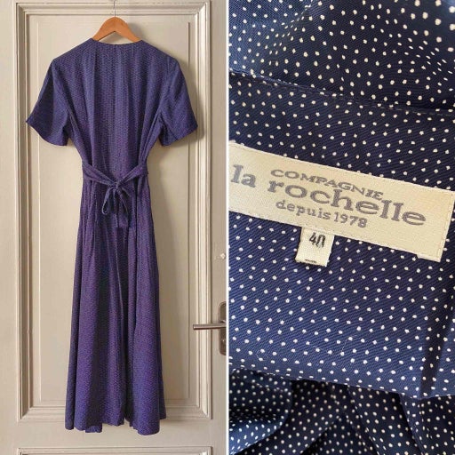 Robe longue à pois