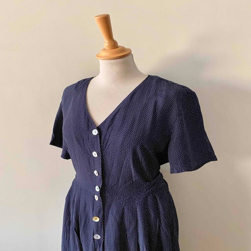 Robe longue à pois