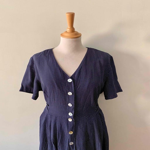 Robe longue à pois