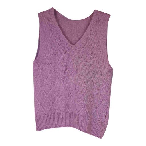 Pull sans manche en laine
