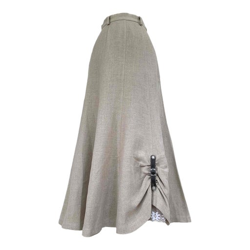 Long linen skirt