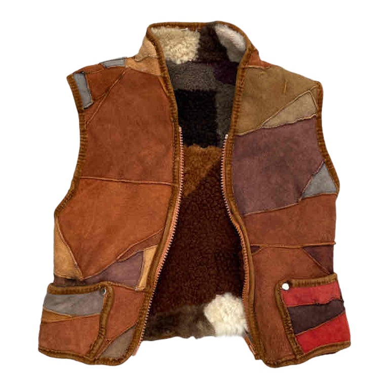 Gilet en peau lainée